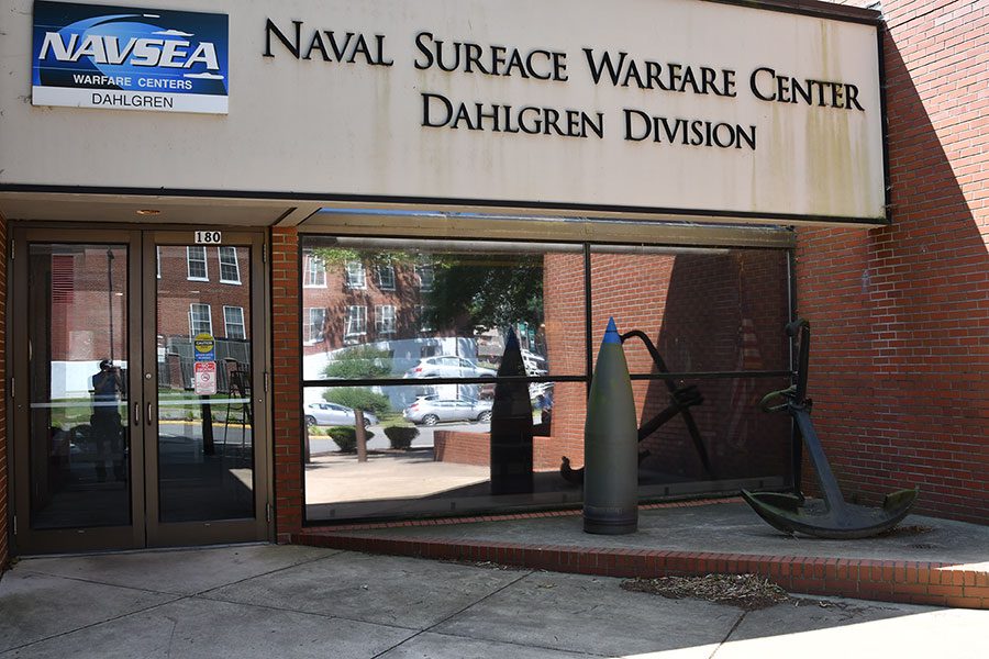Dahlgren base entrance – “NSF Dahlgren entrance sign in King George